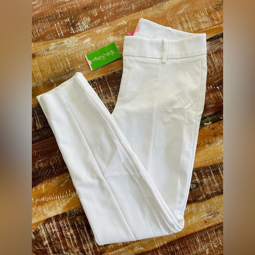 VGUC LILLY PULITZER CHANTAL STRETCH DINNER PANT COCONUT WHITE
